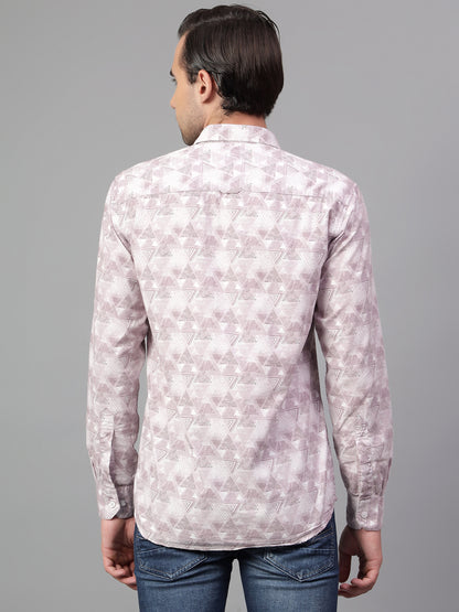 Casual Shirt for Men | Breathable & Soft with Color Fastness Regular Fit Spread Collar Neck Viscose Fabric Printed Pattern