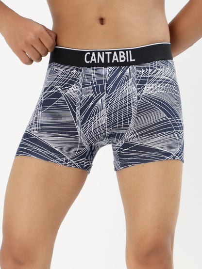 Men's Mix Printed Cotton Elastane Stretch Ultrasoft Fabric Pack of 3 Trunk