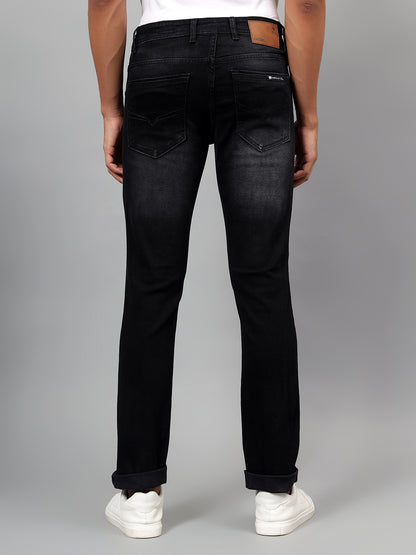 Denim Jeans for Men l Breathable & Soft with Color Fastness Ultra Narrow Fit Cotton Fabric Solid Pattern Button Closure