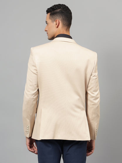 Blazer for Men | Premium Casual Blazer Slim Fit Notched Collar Terry Rayon Fabric Self Design Pattern