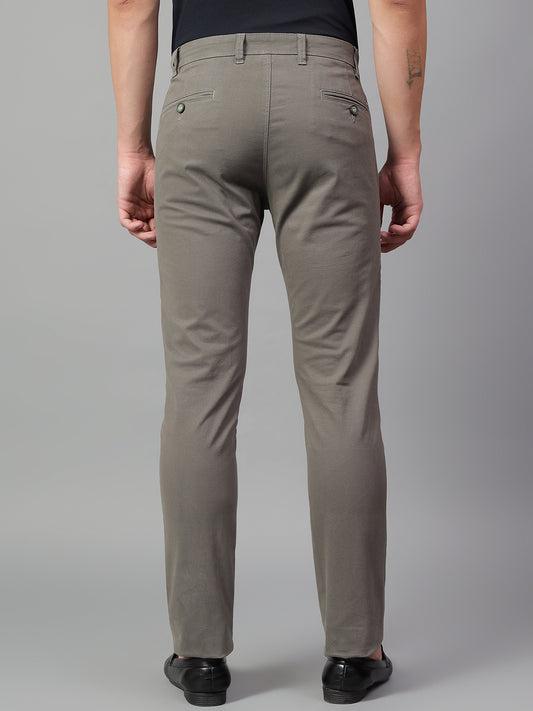 Casual Trouser for Men | Breathable & Soft with Color Fastness Regular Fit Cotton Blend Fabric Solid Pattern Button Closure