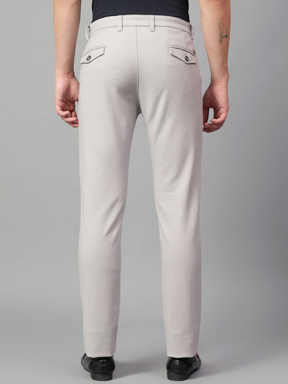 Casual Trouser for Men | Breathable & Soft with Color Fastness Regular Fit Cotton Blend Fabric Solid Pattern Button Closure