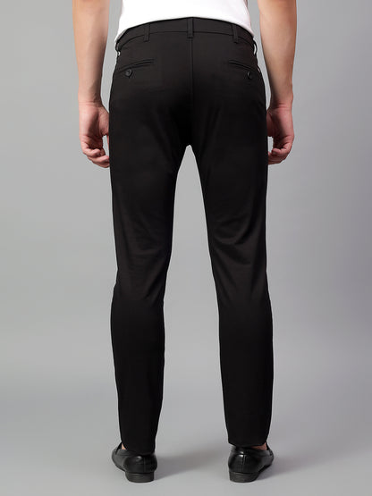 Casual Trouser for Men | Breathable & Soft with Color Fastness Regular Fit Cotton Blend Fabric Solid Pattern Button Closure