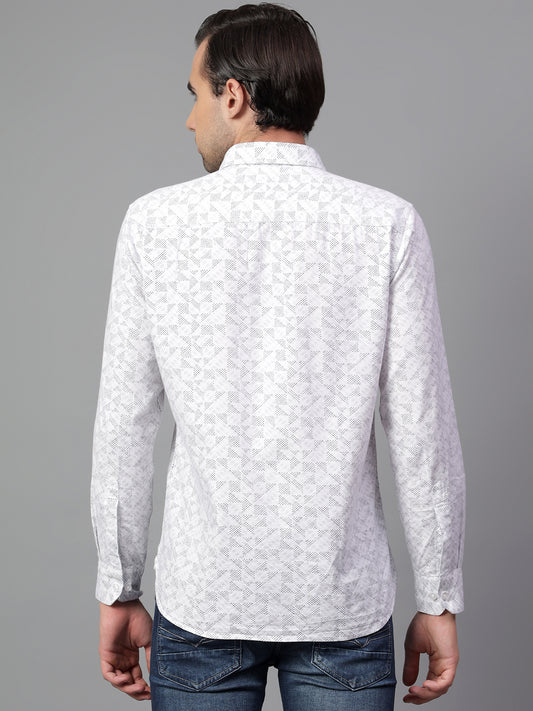 Casual Shirt for Men | Breathable & Soft with Color Fastness Regular Fit Spread Collar Neck Cotton Fabric Printed Pattern