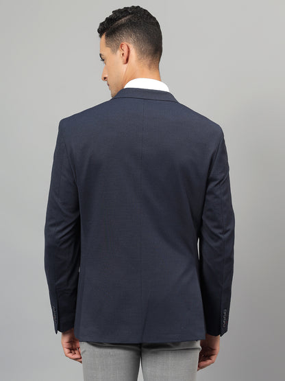 Blazer for Men | Premium Casual Blazer Slim Fit Notched Collar Terry Rayon Fabric Self Design Pattern