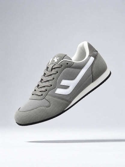 Men’s Grey Striped Casual Sneakers