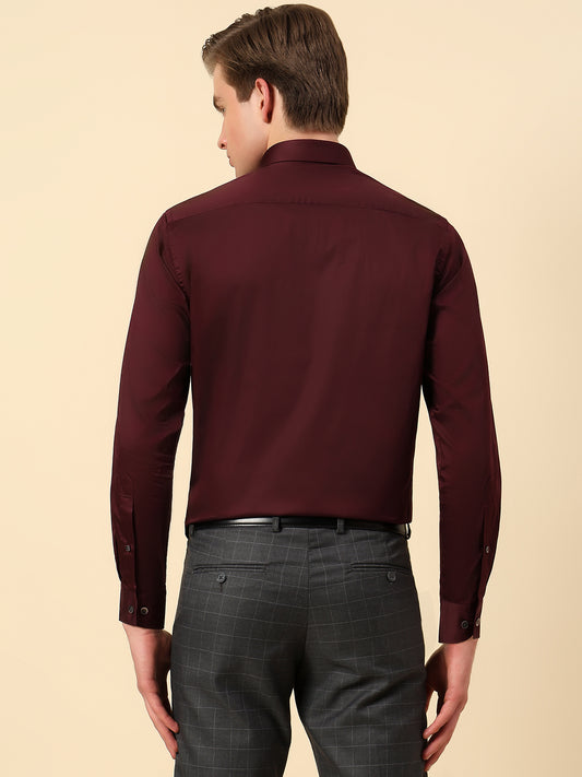 Shirt for Men | Breathable & Soft with Color Fastness Regular Fit Spread Collar Pure Cotton Fabric Solid Pattern