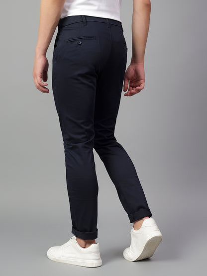 Casual Trouser for Men | Breathable & Soft with Color Fastness Regular Fit Cotton Blend Fabric Solid Pattern Button Closure