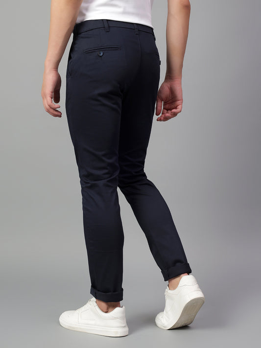 Casual Trouser for Men | Breathable & Soft with Color Fastness Regular Fit Cotton Blend Fabric Solid Pattern Button Closure