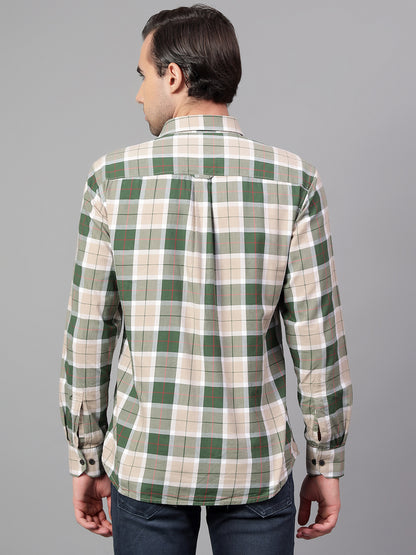 Casual Shirt for Men | Breathable & Soft with Color Fastness Regular Fit Spread Collar Neck Cotton Fabric Checkered Pattern