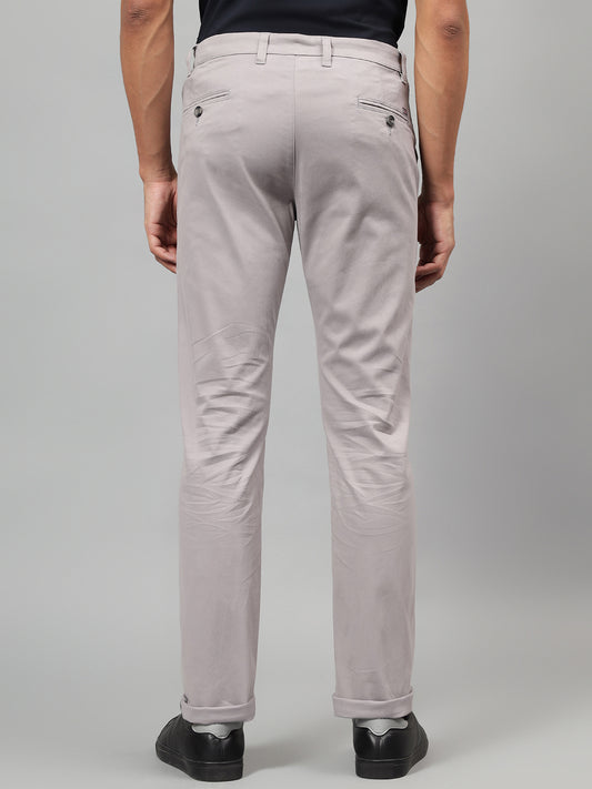 Casual Trouser for Men | Breathable & Soft with Color Fastness Regular Fit Cotton Blend Fabric Solid Pattern Button Closure