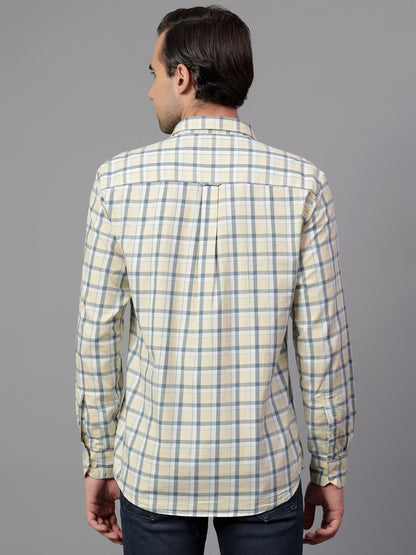 Casual Shirt for Men | Breathable & Soft with Color Fastness Regular Fit Spread Collar Neck Cotton Fabric Checkered Pattern