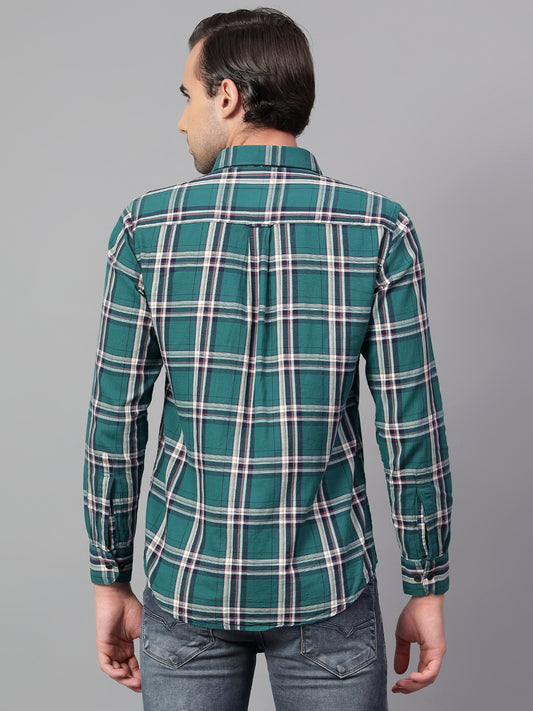 Casual Shirt for Men | Breathable & Soft with Color Fastness Regular Fit Spread Collar Neck Cotton Fabric Checkered Pattern