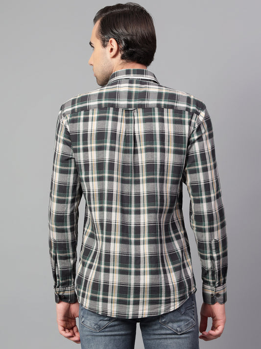 Casual Shirt for Men | Breathable & Soft with Color Fastness Regular Fit Spread Collar Neck Cotton Fabric Checkered Pattern
