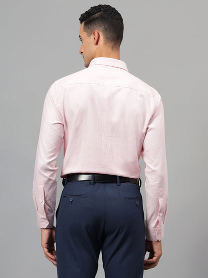 Formal Shirt for Men l Breathable & Soft with Color Fastness Regular Fit Spread Collar Neck Cotton Fabric Self Design Pattern