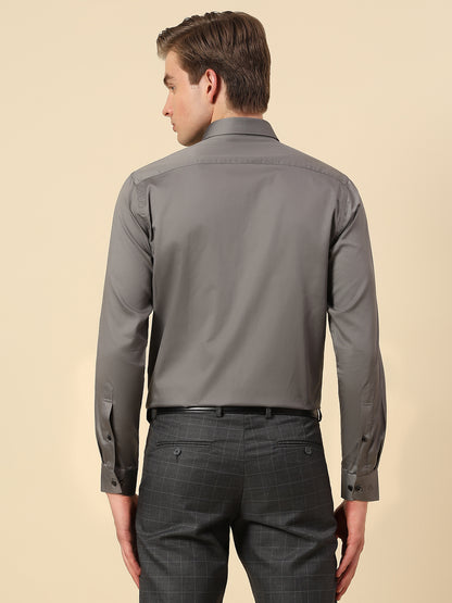 Shirt for Men | Breathable & Soft with Color Fastness Regular Fit Spread Collar Pure Cotton Fabric Solid Pattern