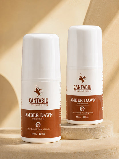 Unisex Roll On Deodorant | 50ml Each With Lemon, Jasmine & Amber (Pack of 2)