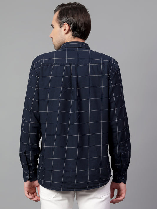Casual Shirt for Men | Breathable & Soft with Color Fastness Regular Fit Spread Collar Neck Cotton Fabric Checkered Pattern