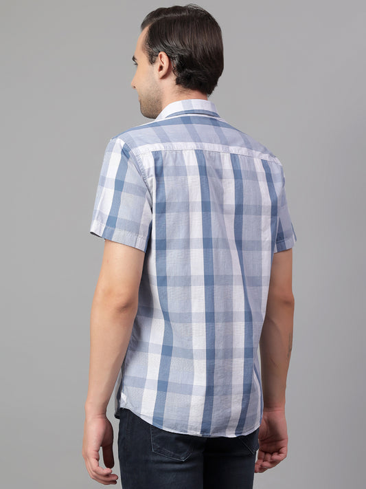 Casual Shirt for Men | Breathable & Soft with Color Fastness Regular Fit Spread Collar Neck Cotton Fabric Checkered Pattern
