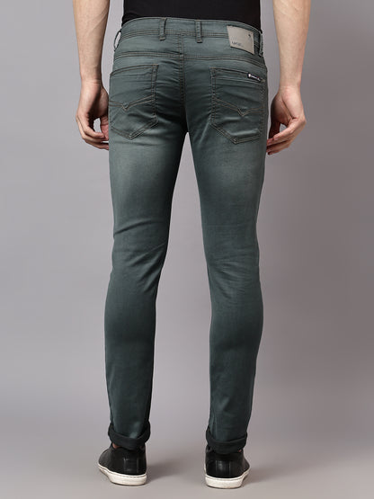 Men's Ultra Narrow fit Heavy Fade Dark Green  Jeans