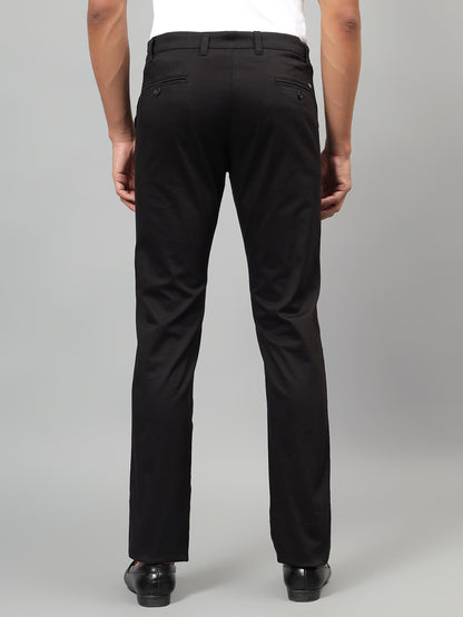 Casual Trouser for Men | Breathable & Soft with Color Fastness Regular Fit Cotton Blend Fabric Solid Pattern Button Closure