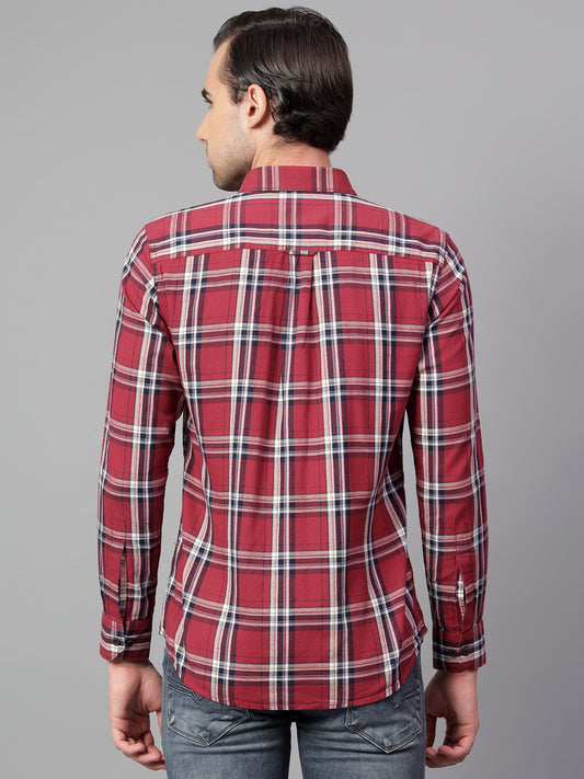 Casual Shirt for Men | Breathable & Soft with Color Fastness Regular Fit Spread Collar Neck Cotton Fabric Checkered Pattern
