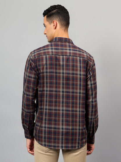 Casual Shirt for Men | Breathable & Soft with Color Fastness Regular Fit Spread Collar Neck Cotton Fabric Checkered Pattern