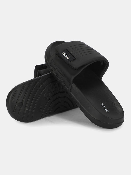 Men's Black Colourblock Sliders