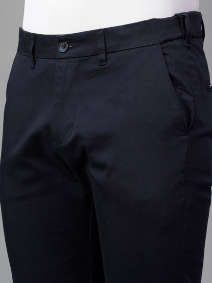 Casual Trouser for Men | Breathable & Soft with Color Fastness Regular Fit Cotton Blend Fabric Solid Pattern Button Closure