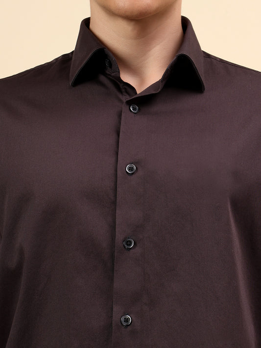 Shirt for Men | Breathable & Soft with Color Fastness Regular Fit Spread Collar Pure Cotton Fabric Solid Pattern