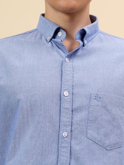 Shirt for Men | Breathable & Soft with Color Fastness Slim Fit Spread Collar Pure Cotton Fabric Solid Pattern
