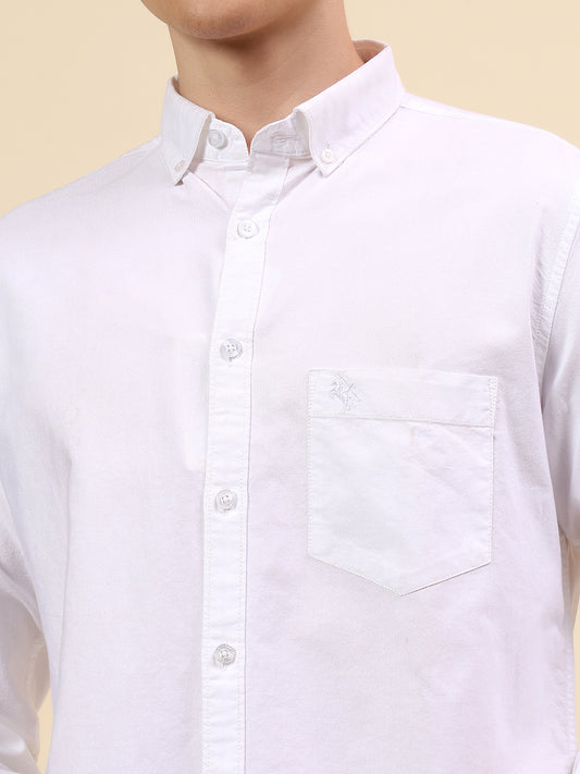 Shirt for Men | Breathable & Soft with Color Fastness Slim Fit Spread Collar Pure Cotton Fabric Solid Pattern