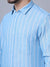 Cantabil Cotton Blend Striped Sky Blue Full Sleeve Casual Shirt for Men with Pocket (7048405418123)