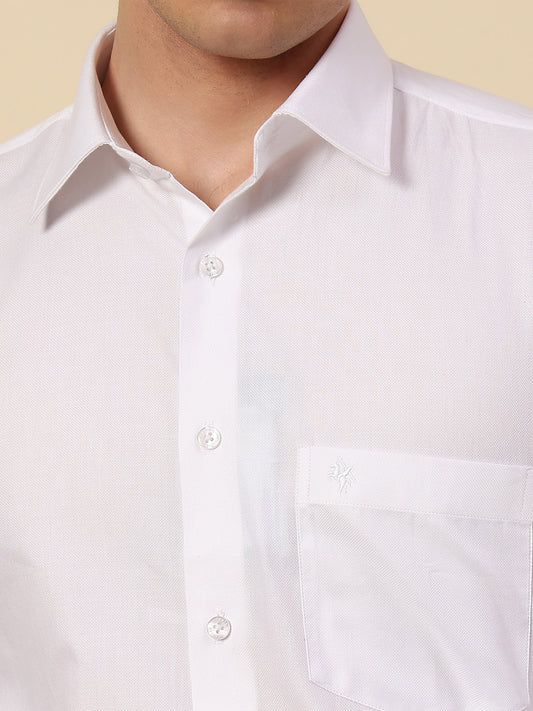 Shirt for Men | Breathable & Soft with Color Fastness Regular Fit Spread Collar Pure Cotton Fabric Solid Pattern