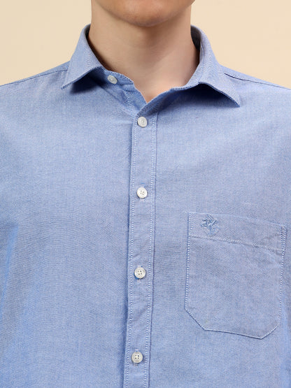 Shirt for Men | Breathable & Soft with Color Fastness Slim Fit Spread Collar Pure Cotton Fabric Solid Pattern