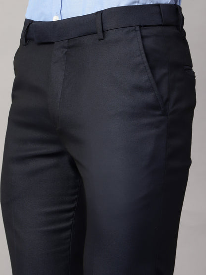 Men's Formal Flat front Navy Blue  Trousers