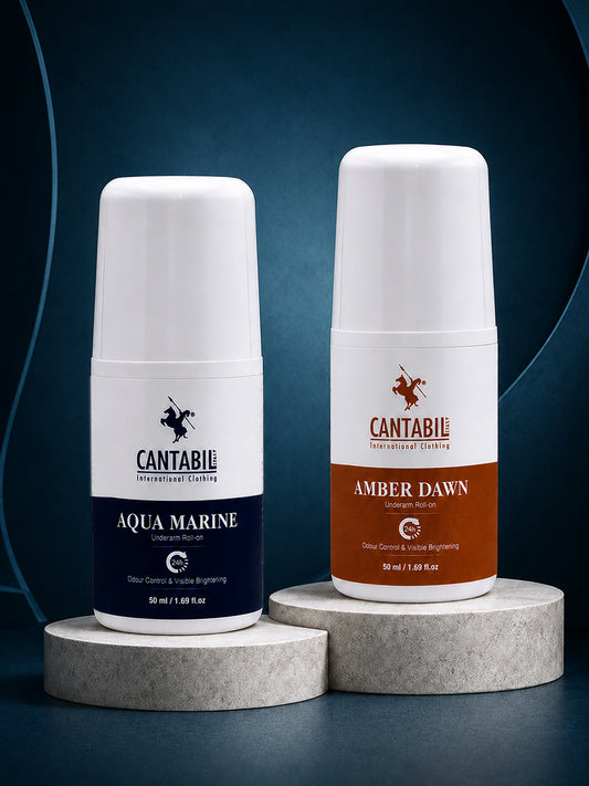 Unisex Roll On Deodorant | 50ml Each With Galbanum, Jasmine & Amber (Pack of 2)