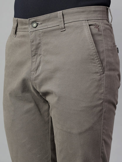 Casual Trouser for Men | Breathable & Soft with Color Fastness Regular Fit Cotton Blend Fabric Solid Pattern Button Closure