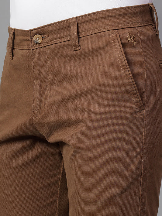 Casual Trouser for Men | Breathable & Soft with Color Fastness Regular Fit Cotton Blend Fabric Solid Pattern Button Closure