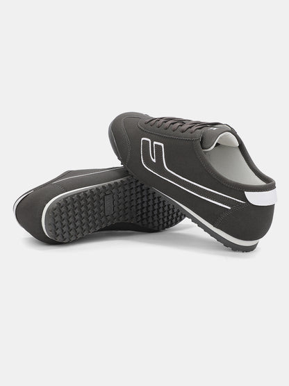 Men's Dark Grey Colourblock Casual Sneakers