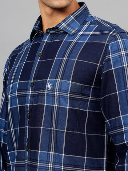 Casual Shirt for Men | Breathable & Soft with Color Fastness Regular Fit Spread Collar Neck Cotton Fabric Checkered Pattern
