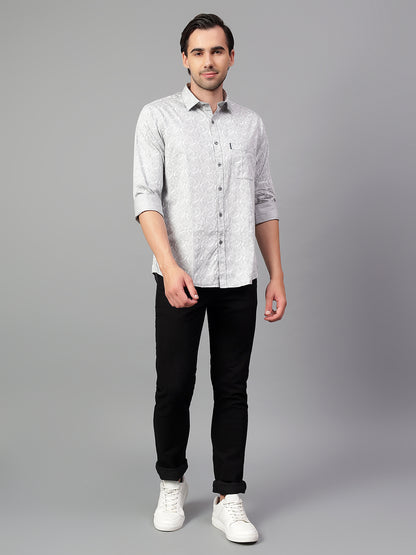 Casual Shirt for Men | Breathable & Soft with Color Fastness Regular Fit Spread Collar Neck Cotton Fabric Printed Pattern
