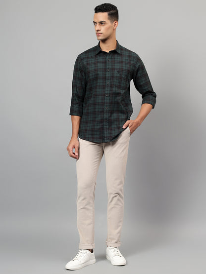 Casual Shirt for Men | Breathable & Soft with Color Fastness Regular Fit Spread Collar Neck Cotton Fabric Checkered Pattern