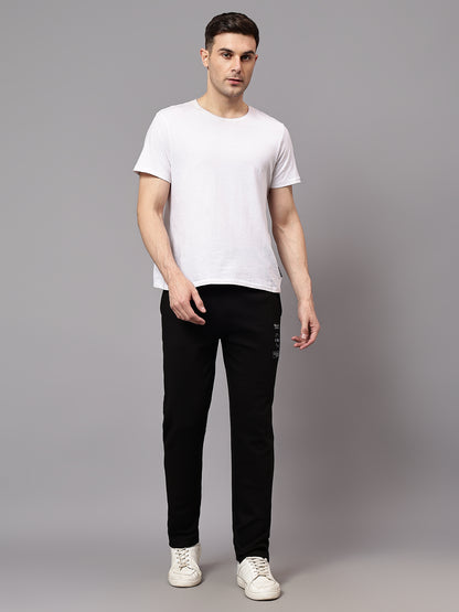 Men's Black Solid Casual Track Pant