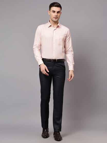 Men's Formal Flat front Black  Trousers