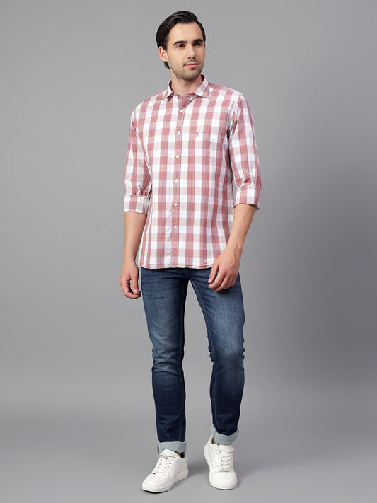 Casual Shirt for Men | Breathable & Soft with Color Fastness Regular Fit Spread Collar Neck Cotton Fabric Checkered Pattern