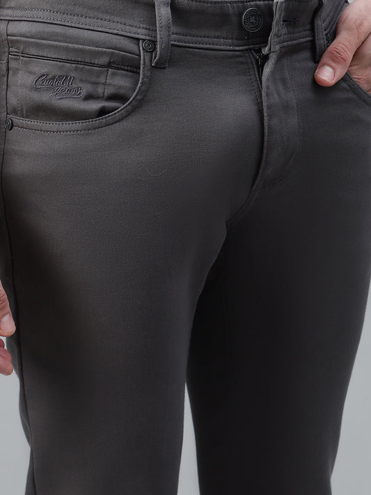 Casual Trouser for Men | Breathable & Soft with Color Fastness Regular Fit Cotton Blend Fabric Solid Pattern Button Closure