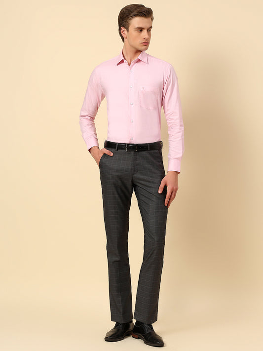 Shirt for Men | Breathable & Soft with Color Fastness Regular Fit Spread Collar Pure Cotton Fabric Self Design Pattern