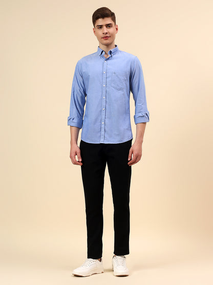 Shirt for Men | Breathable & Soft with Color Fastness Slim Fit Spread Collar Pure Cotton Fabric Solid Pattern