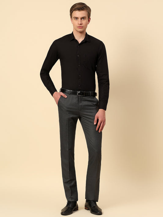 Shirt for Men | Breathable & Soft with Color Fastness Slim Fit Spread Collar Pure Cotton Fabric Solid Pattern